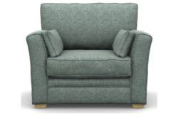 Heart of House Malton Tweed Fabric Cuddle Chair - Duck Egg
